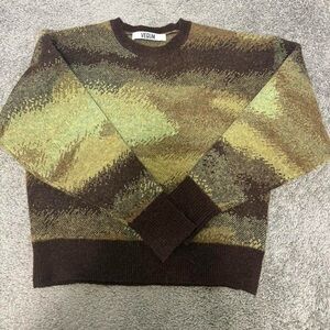 Thrifted Brown and Green Sweater from Japan